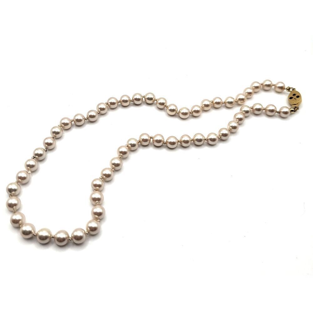 Marvella Vintage Pearl Choker Collar Necklace 16in